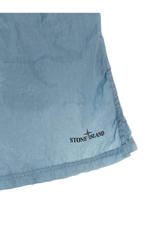 Logo print swim shorts BLUE