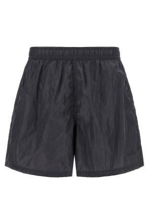 Logo print swim shorts Gray