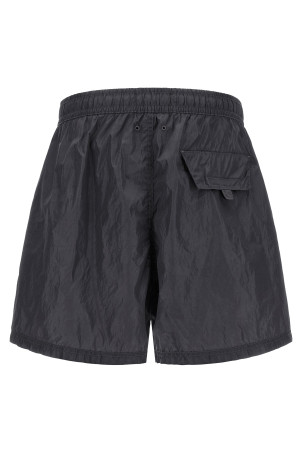 Logo print swim shorts Gray