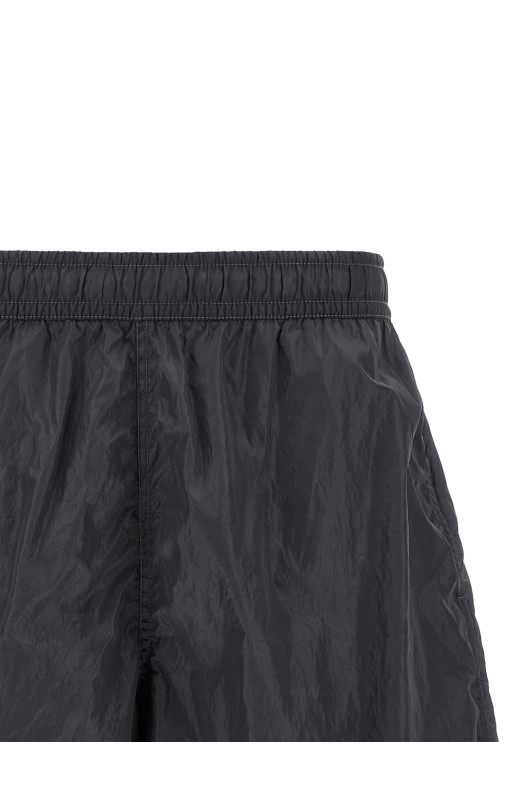 Logo print swim shorts Gray