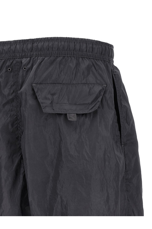 Logo print swim shorts Gray