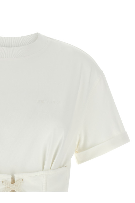 Футболка-корсет, белая 863552QLAEZ9007