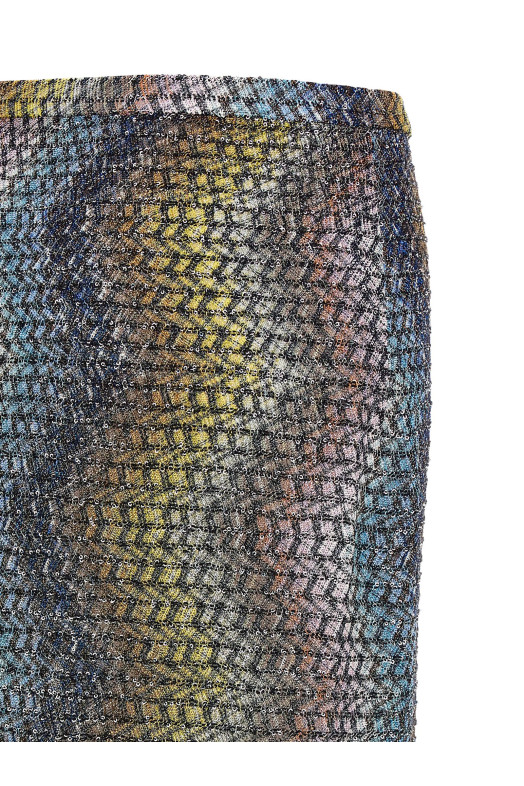 Zigzag sarong skirt Multicolor