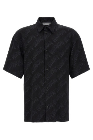 Футболка с логотипом, черная BALENCIAGA 871407TUL021069