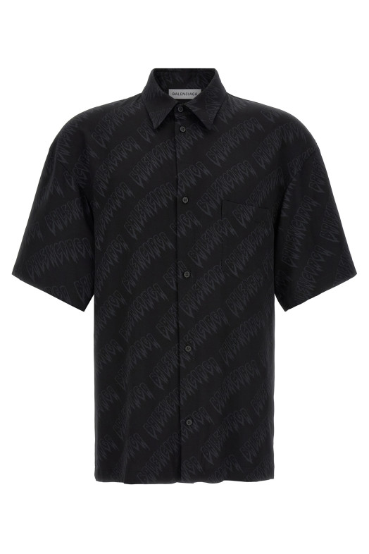 Футболка с логотипом, черная BALENCIAGA 871407TUL021069