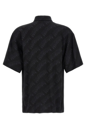 Футболка с логотипом, черная BALENCIAGA 871407TUL021069