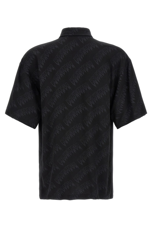 Футболка с логотипом, черная BALENCIAGA 871407TUL021069