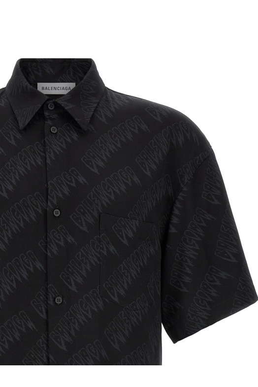 Футболка с логотипом, черная BALENCIAGA 871407TUL021069