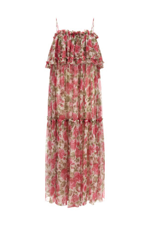 Silk muslin dress Pink