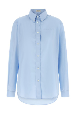 Logo embroidery shirt BLUE