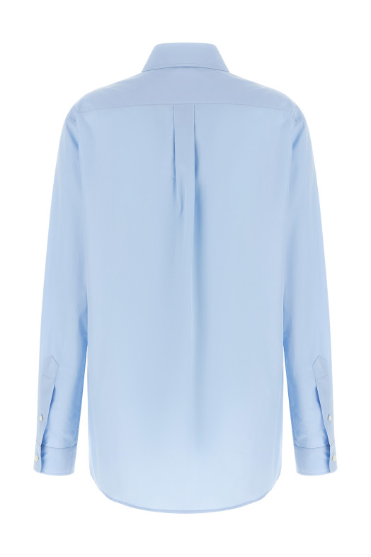 Logo embroidery shirt BLUE