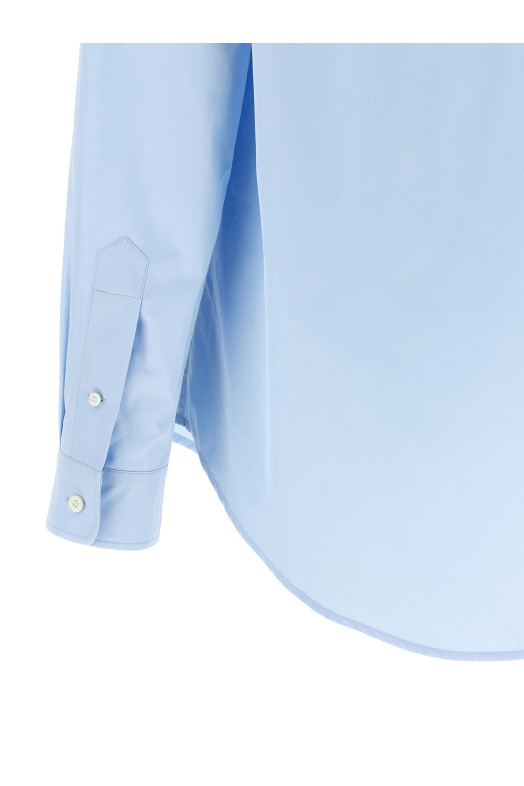 Logo embroidery shirt BLUE