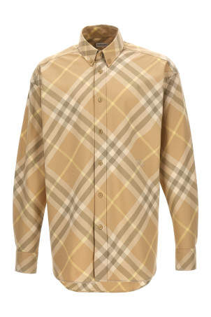 Сорочка у клітинку, бежева BURBERRY 8082194FLAX
