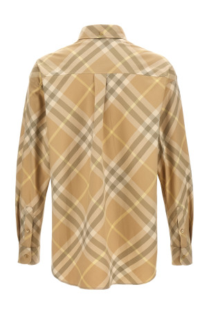 Сорочка у клітинку, бежева BURBERRY 8082194FLAX