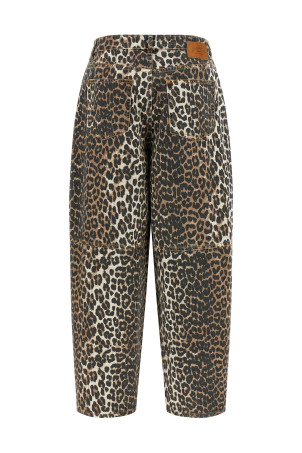 'Leopard Printed Stary' jeans Brown