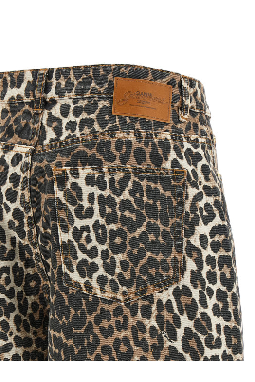 'Leopard Printed Stary' jeans Brown