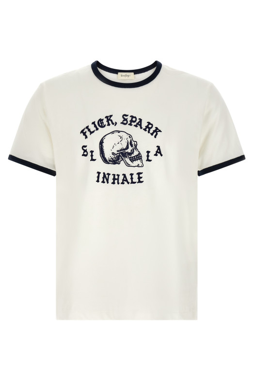 'Flick, Spark, Inhale Ringer' T-shirt Black-grey