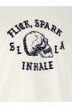 'Flick, Spark, Inhale Ringer' T-shirt Black-grey