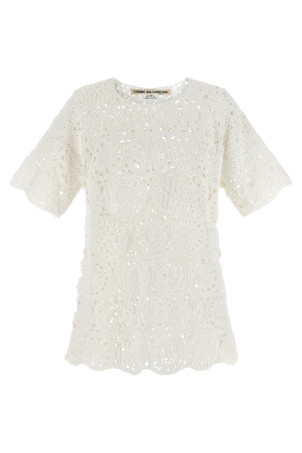 Футболка з макраме, бежева COMME DES GARÇONS GQN0141