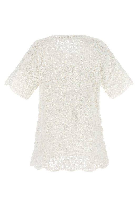 Футболка с макраме, бежевая COMME DES GARÇONS GQN0141