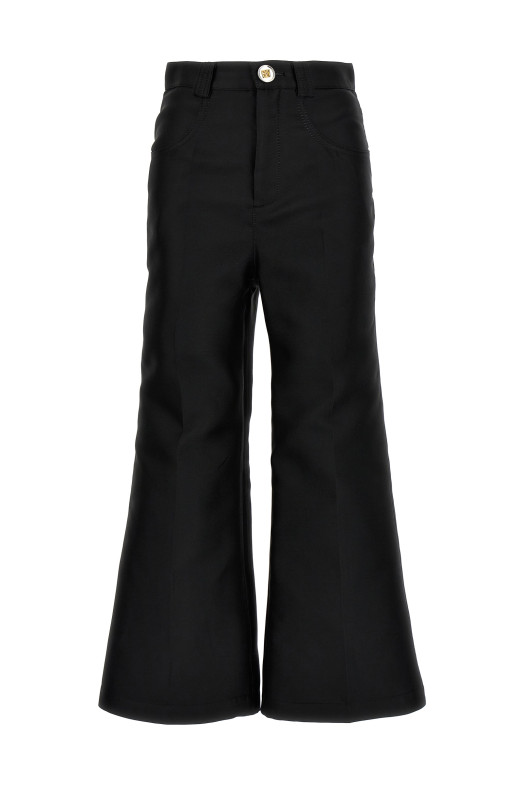 Укорочені брюки з сумішевого шовку Чорний GIAMBATTISTA VALLI (23FWPVCA315712DOU9999)