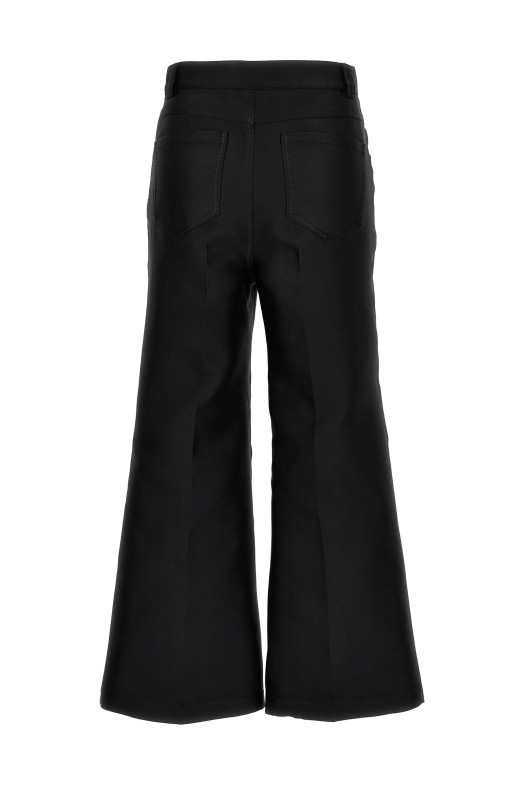 Укорочені брюки з сумішевого шовку Чорний GIAMBATTISTA VALLI (23FWPVCA315712DOU9999)