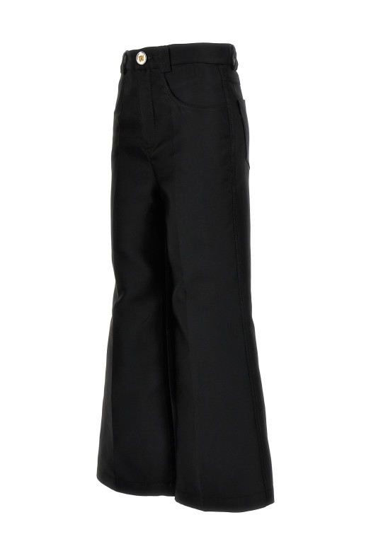 Укорочені брюки з сумішевого шовку Чорний GIAMBATTISTA VALLI (23FWPVCA315712DOU9999)