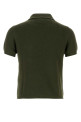 Olive green cotton polo shirt VERSACE (10240411A17407)