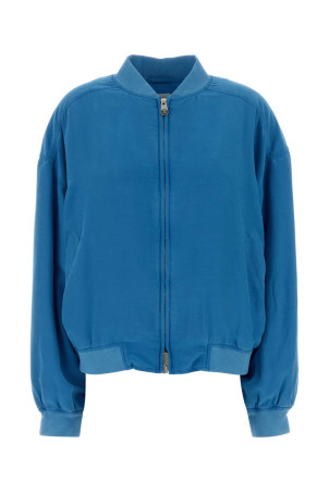 Светло-голубой жакет из поплина VERSACE (10250751A18101)