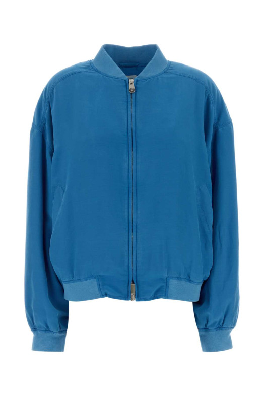 Светло-голубой жакет из поплина VERSACE (10250751A18101)