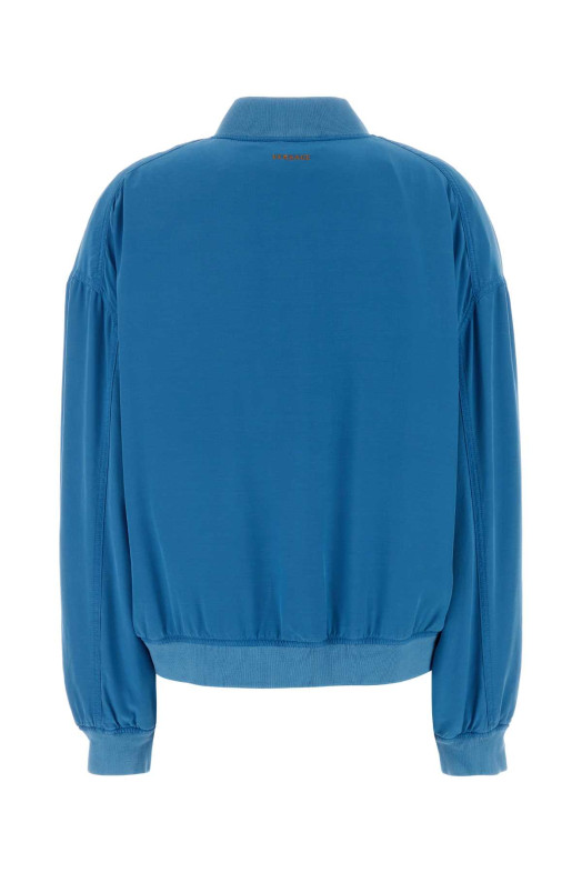 Светло-голубой жакет из поплина VERSACE (10250751A18101)