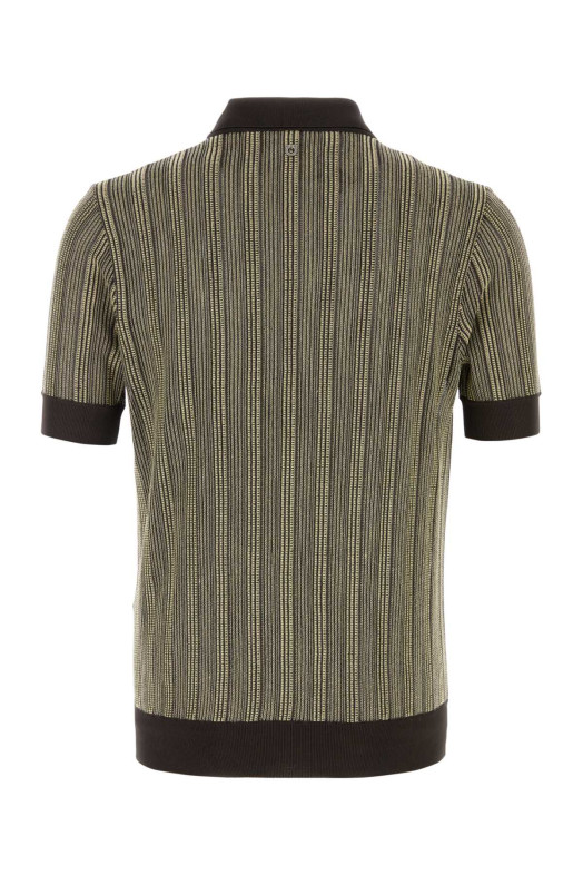 Embroidered stretch viscose blend polo shirt SALVATORE FERRAGAMO (145726793697)