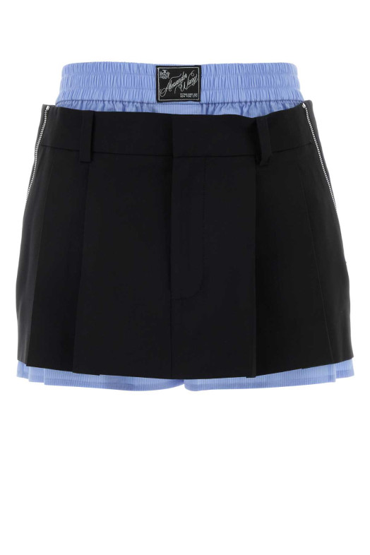 Черные брюки-юбка из твила ALEXANDER WANG (1WC2265410)