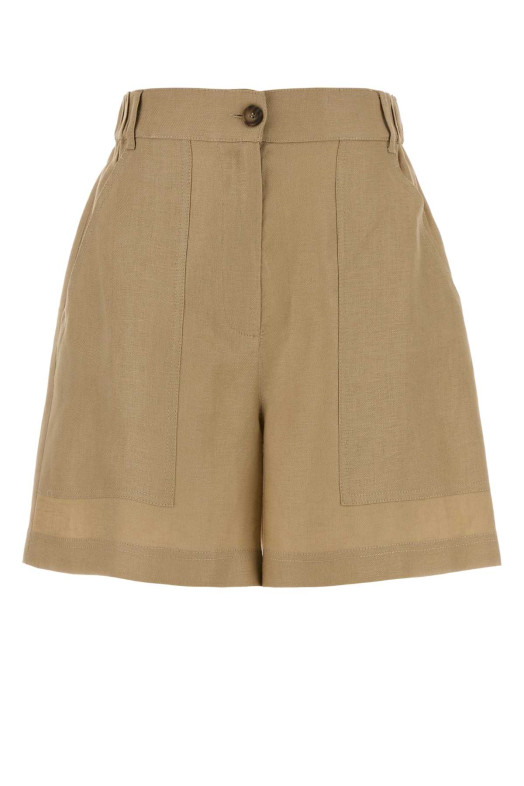 Beige linen Veletta shorts WEEKEND (2615141013600)
