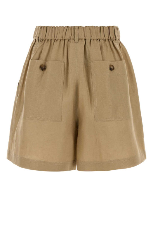 Beige linen Veletta shorts WEEKEND (2615141013600)