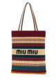 Вышитая вязаная сумка для покупок MIU MIU (5BG248VORO2DO3)