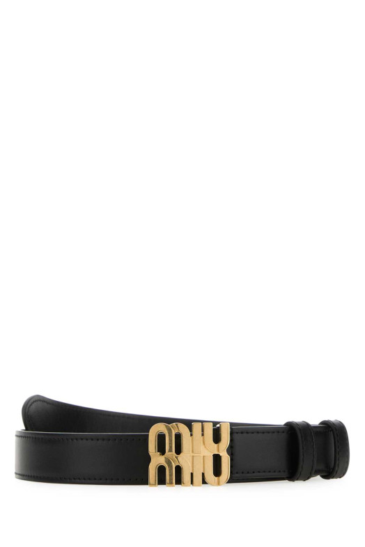 Black leather belt Black MIU MIU (5CC5652AIX)
