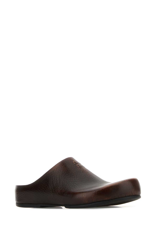 Dark brown leather slippers MIU MIU (5R643EF0153ZMZ)