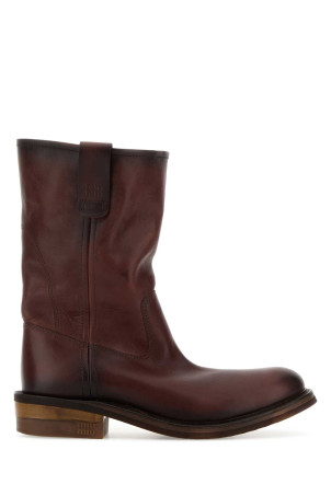 Brown leather boots MIU MIU (5U680EFA0455OD)