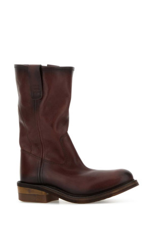 Brown leather boots MIU MIU (5U680EFA0455OD)
