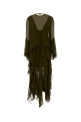 Army green crepe Memento dress Green ZIMMERMANN (6073DF252)