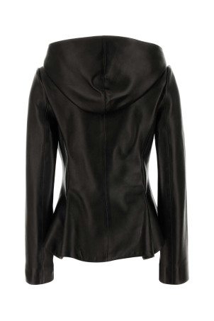 Black leather June jacket Multicolor KHAITE (62221012L1012)
