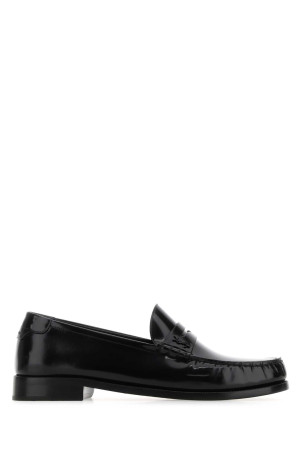 Black leather Magnum loafers Black SAINT LAURENT (670231AAA7R)