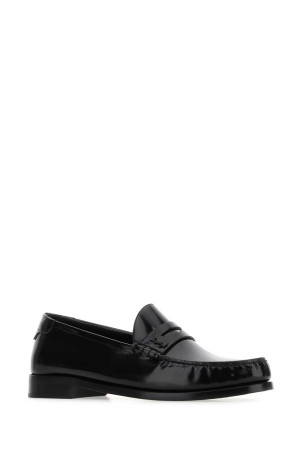 Black leather Magnum loafers Black SAINT LAURENT (670231AAA7R)