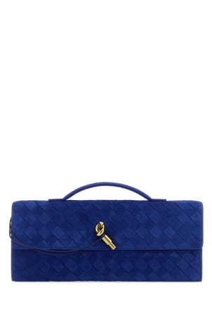 Синя замшева сумочка Andiamo від BOTTEGA VENETA (741511V60F1)