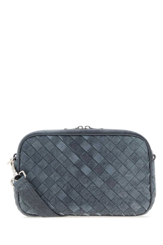 Air Force blue suede small Camera Bag crossbody bag BOTTEGA VENETA (755923V6FQ2)