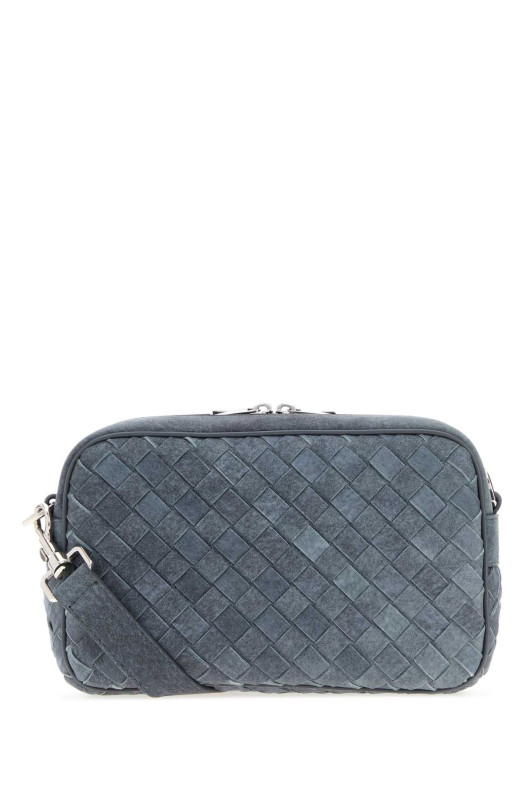 Air Force blue suede small Camera Bag crossbody bag BOTTEGA VENETA (755923V6FQ2)