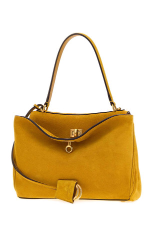 Маленька сумочка Rodeo з замші гірчичного кольору від BALENCIAGA (7897792ACKO)