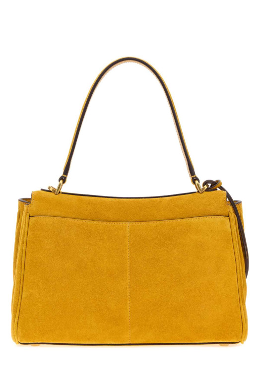 Маленькая замшевая сумочка Rodeo цвета горчицы от BALENCIAGA (7897792ACKO)