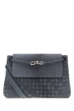 Air Force blue suede Andiamo Messenger shopping bag BOTTEGA VENETA (807715V6FQ2)